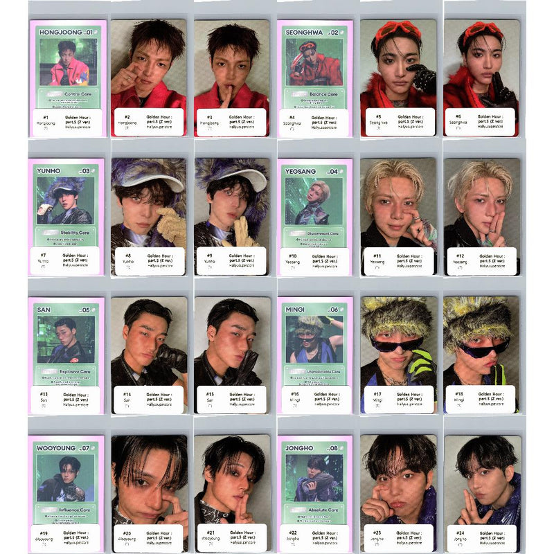 ATEEZ "GOLDEN HOUR : Part.5" - Official Photocard (Z ver.) [26.06.26] $1.99