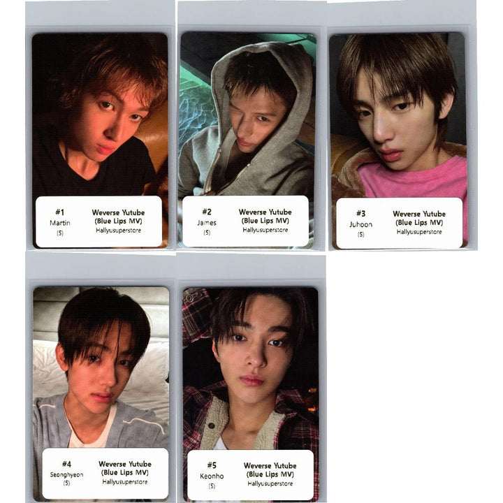 CORTIS "GreenGreen" - Weverse Shop YouTube Gift Event Photocard (Blue Lips MV) [26.07.02]