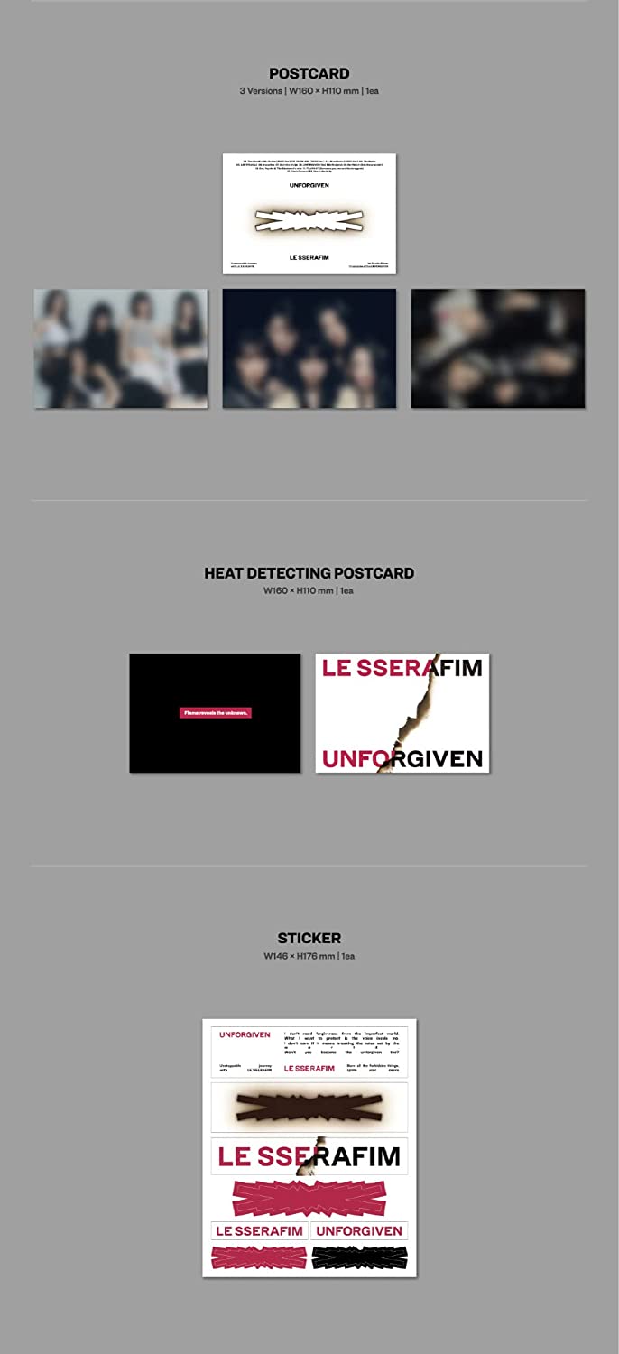 LE SSERAFIM - 1st Studio Album "Unforgiven" (Photobook Ver.) [Random / Set]