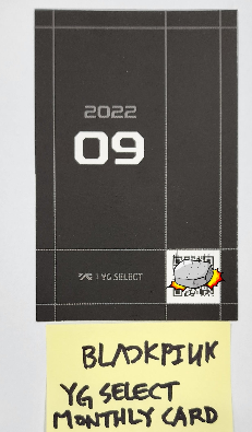 블랙핑크 - YG Select 월간 포토카드 [10/11 업데이트]