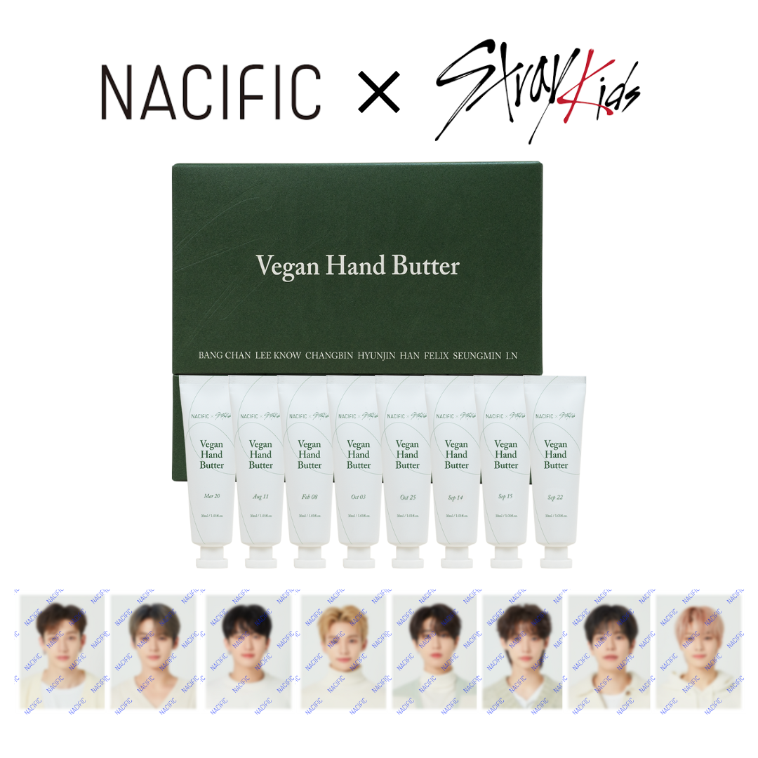 Stray kids X NACIFIC - VEGAN HAND BUTTER + Official ID Photos (8EA) - HALLYUSUPERSTORE