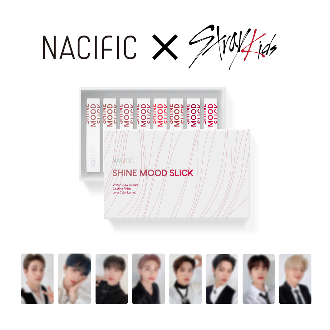 Stray kids X NACIFIC - SHINE MOOD SLICK Set + Official Photocards Set (8EA) - HALLYUSUPERSTORE