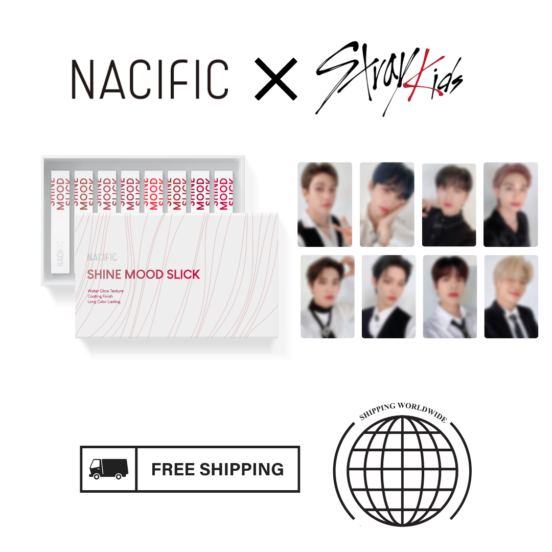 Stray kids X NACIFIC - SHINE MOOD SLICK Set + Official Photocards Set (8EA) - HALLYUSUPERSTORE