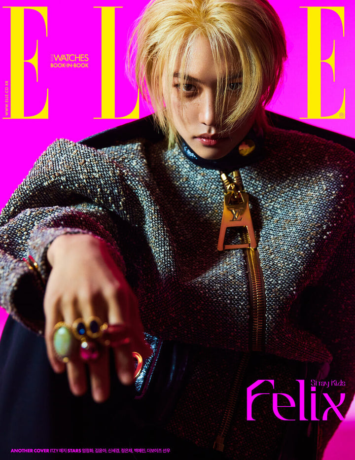 Felix (of Stray Kids) - ELLE Magazine ( Choose Type ) - HALLYUSUPERSTORE