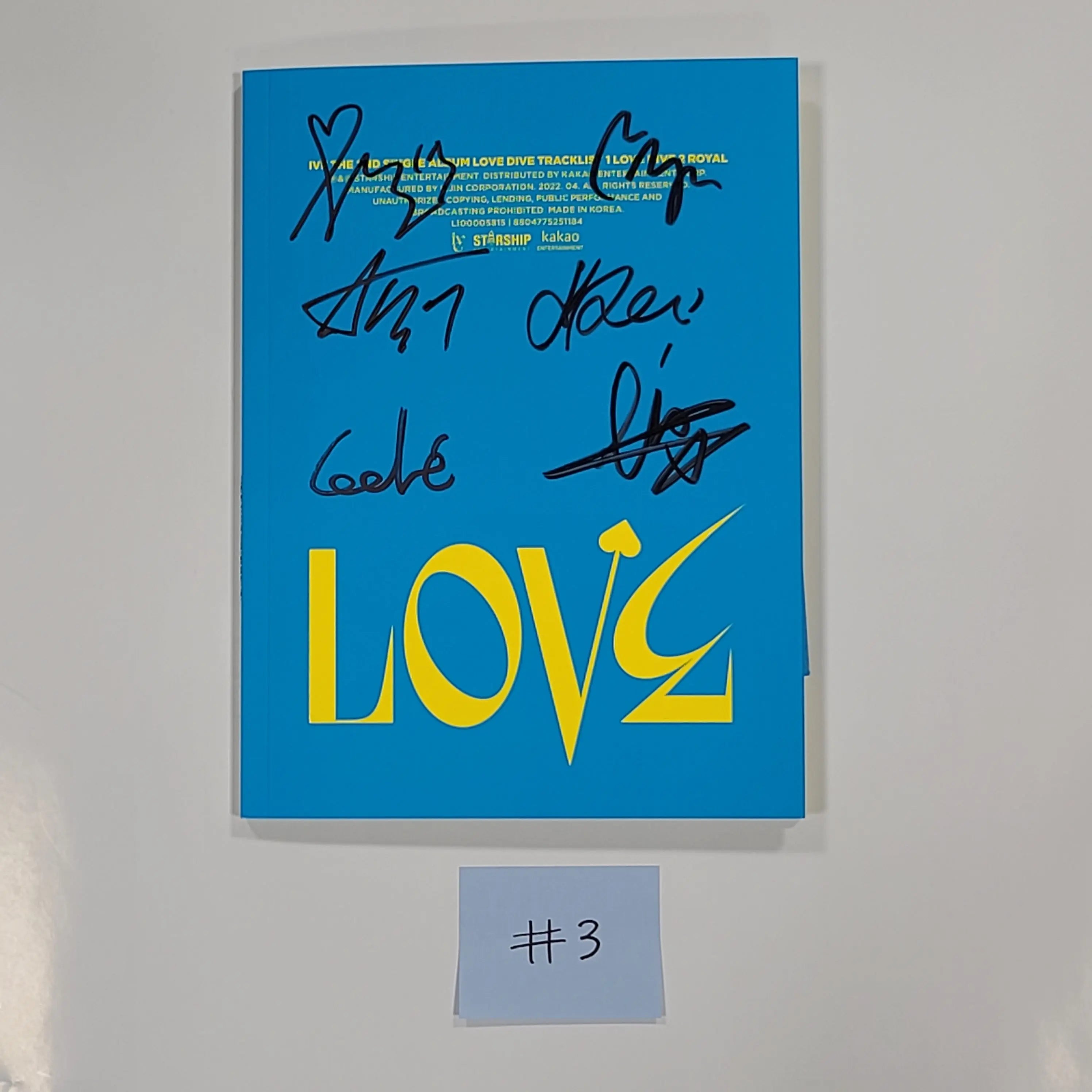 IVE - Hand Autographed(Signed) Promo Album - HALLYUSUPERSTORE