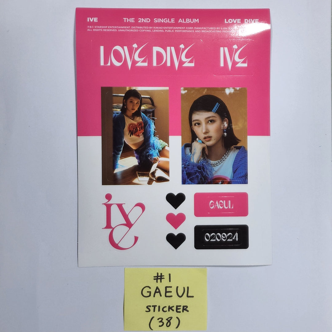 IVE 'LOVE DIVE' 2nd Single - Official Pre-Order Benefit Sticker