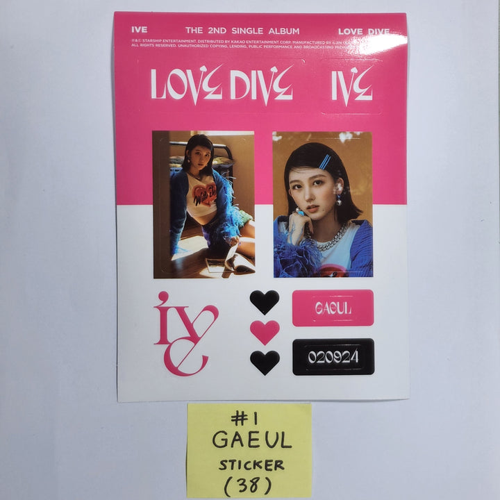 IVE 'LOVE DIVE' 2nd Single - Official Pre-Order Benefit Sticker - HALLYUSUPERSTORE