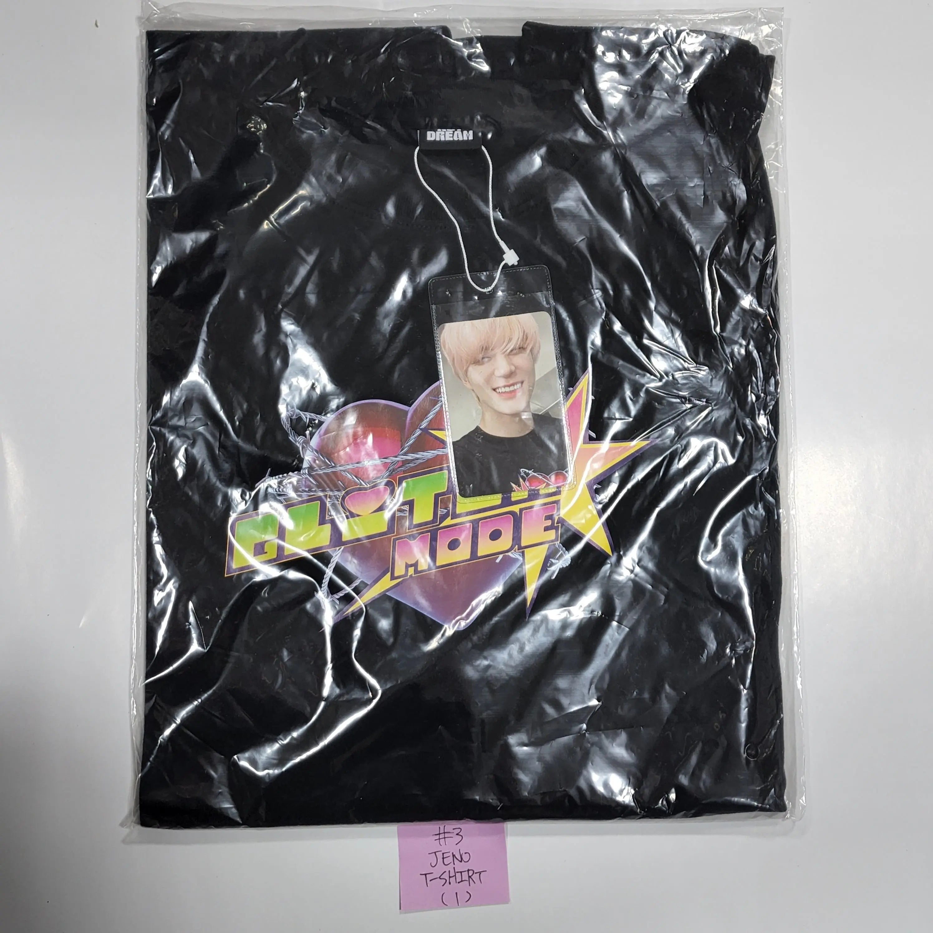 Fashion Jeno glitch mode pop up shirt with photocard