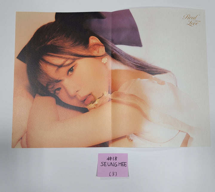 Oh My Girl 'Real Love' - 限定版オフィシャルフォトカード、二つ折りポスター [Love Bouquet Ver.]