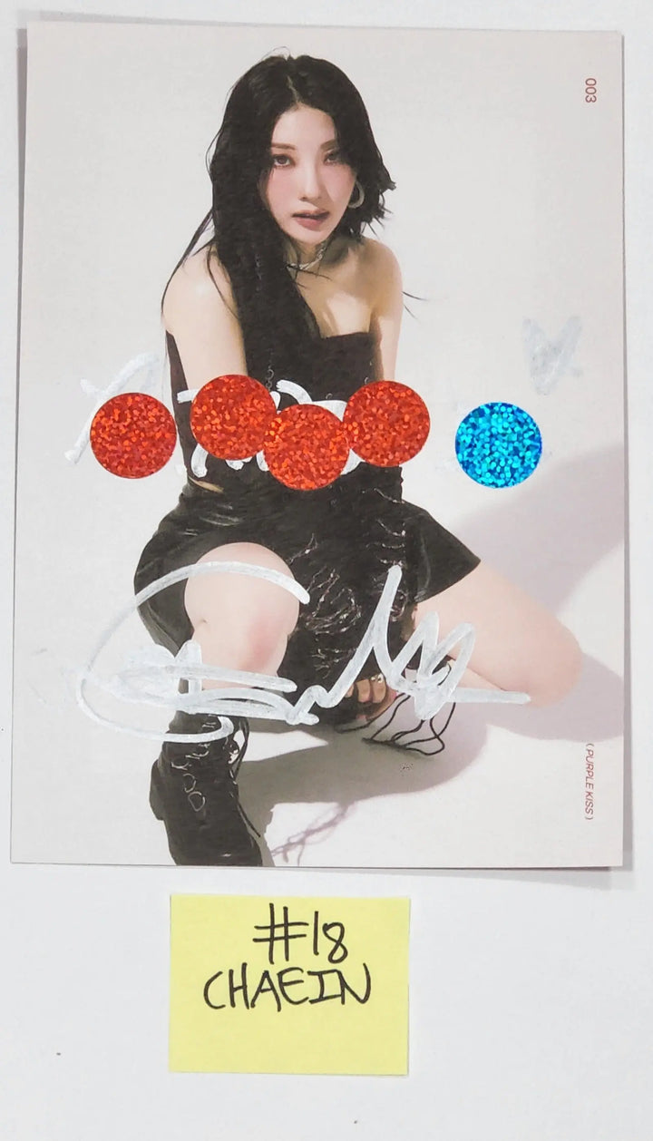 Purple Kiss 'memeM' - A Cut Page From Fansign Event Album Photo - HALLYUSUPERSTORE