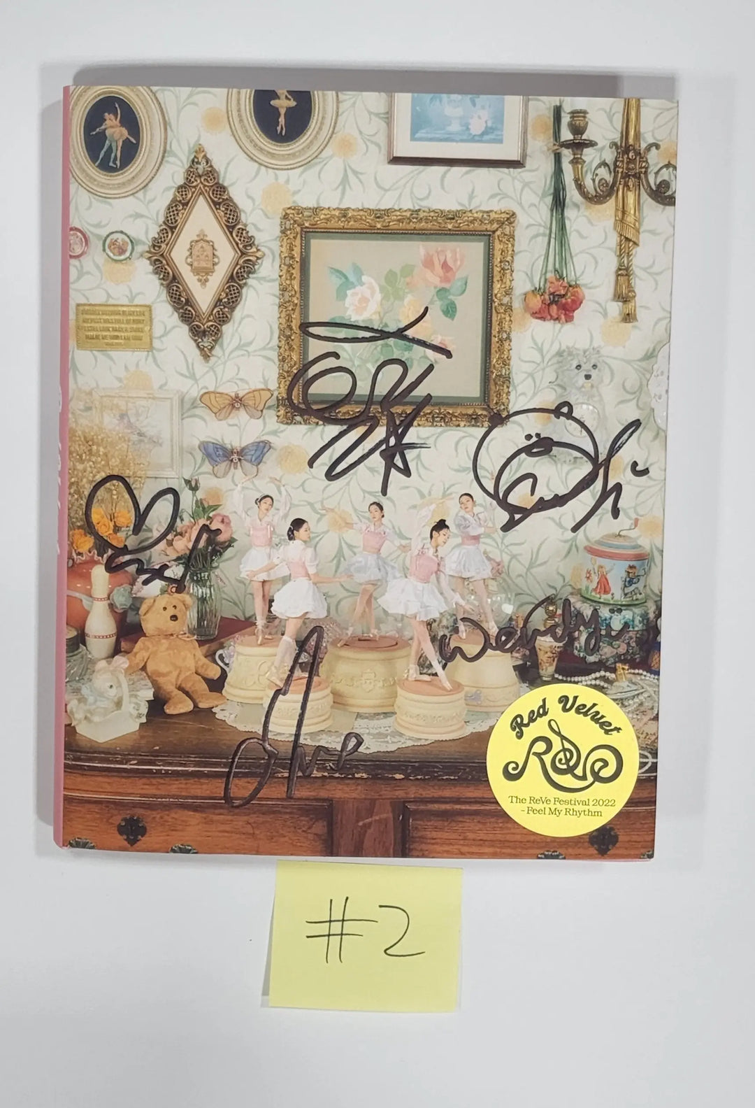 Red velvet 'The ReVe Festival 2022 - Feel My Rhythm' - Hand Autographed(Signed) Promo Album - HALLYUSUPERSTORE
