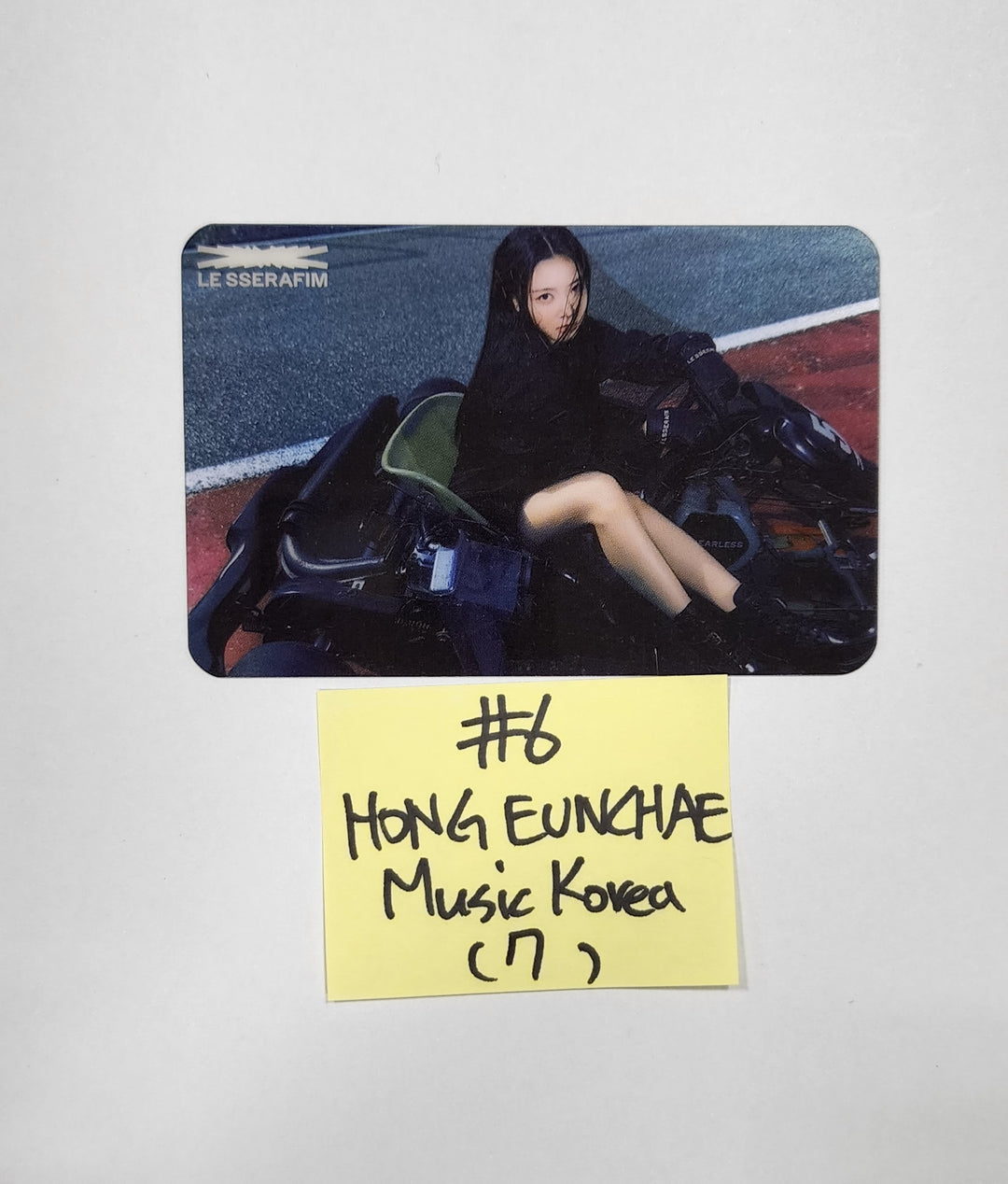 LE SSERAFIM "FEARLESS" - 뮤직코리아 예약판매 혜택 PVC 투명 포토카드