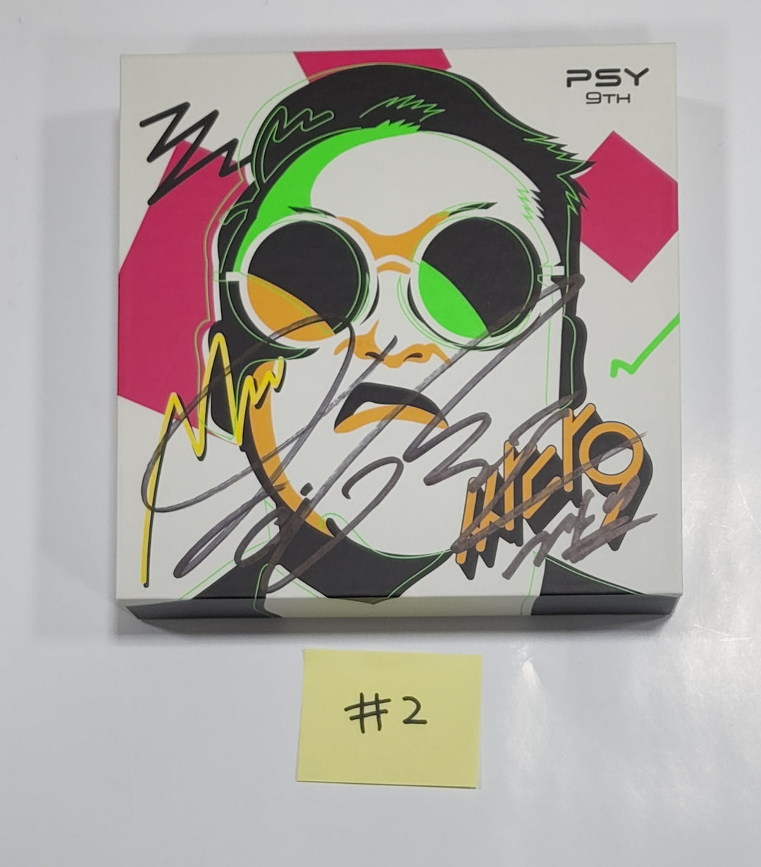 PSY "SSADA9" 9th Album - Hand Autographed(Signed) Promo Album