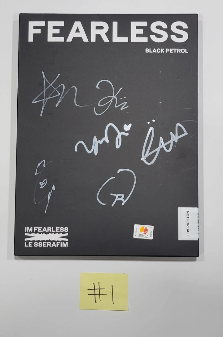 LE SSERAFIM "FEARLESS" - Hand Autographed(Signed) Promo Album - HALLYUSUPERSTORE