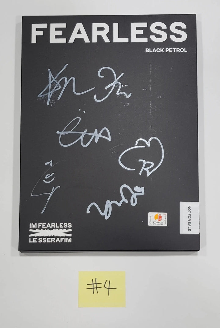LE SSERAFIM "FEARLESS" - Hand Autographed(Signed) Promo Album - HALLYUSUPERSTORE