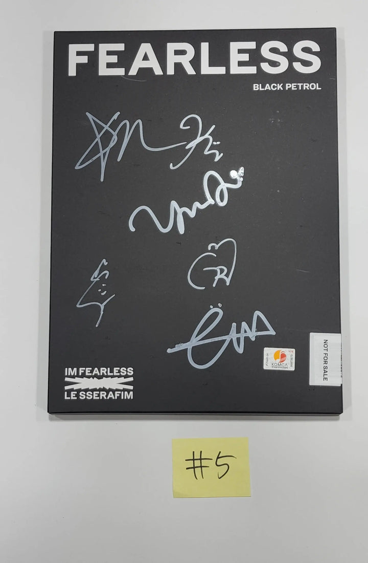 LE SSERAFIM "FEARLESS" - Hand Autographed(Signed) Promo Album - HALLYUSUPERSTORE