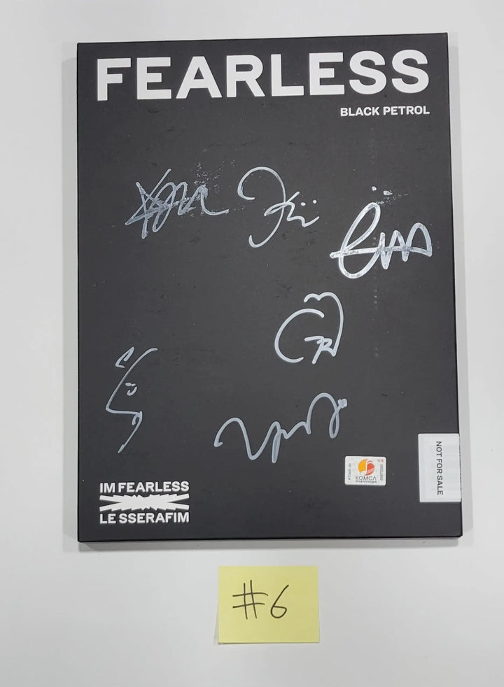LE SSERAFIM "FEARLESS" - Hand Autographed(Signed) Promo Album - HALLYUSUPERSTORE