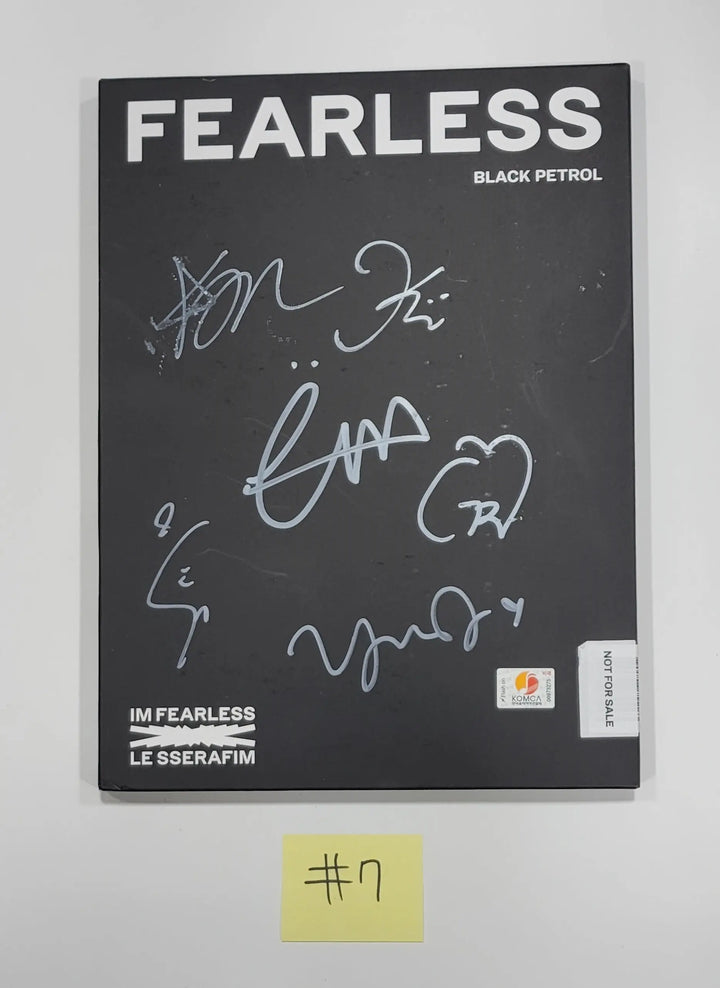 LE SSERAFIM "FEARLESS" - Hand Autographed(Signed) Promo Album - HALLYUSUPERSTORE