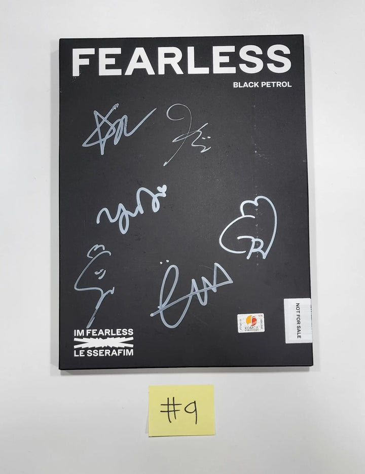 LE SSERAFIM "FEARLESS" - Hand Autographed(Signed) Promo Album - HALLYUSUPERSTORE