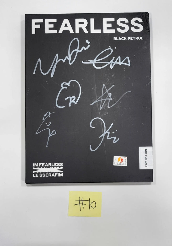 LE SSERAFIM "FEARLESS" - Hand Autographed(Signed) Promo Album - HALLYUSUPERSTORE