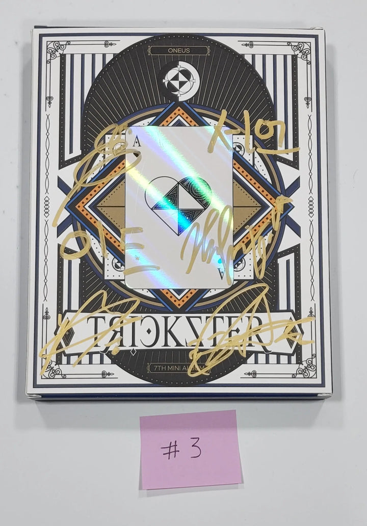 Oneus "TRICKSTER" 7th Mini - Hand Autographed(Signed) Promo Album - HALLYUSUPERSTORE