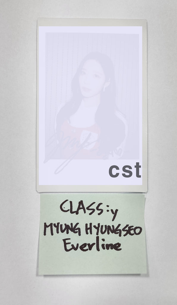 MYUNG HYUNG SEO (CLASS:y) 「CLASS IS OVER」 - 直筆サイン入りポラロイド
