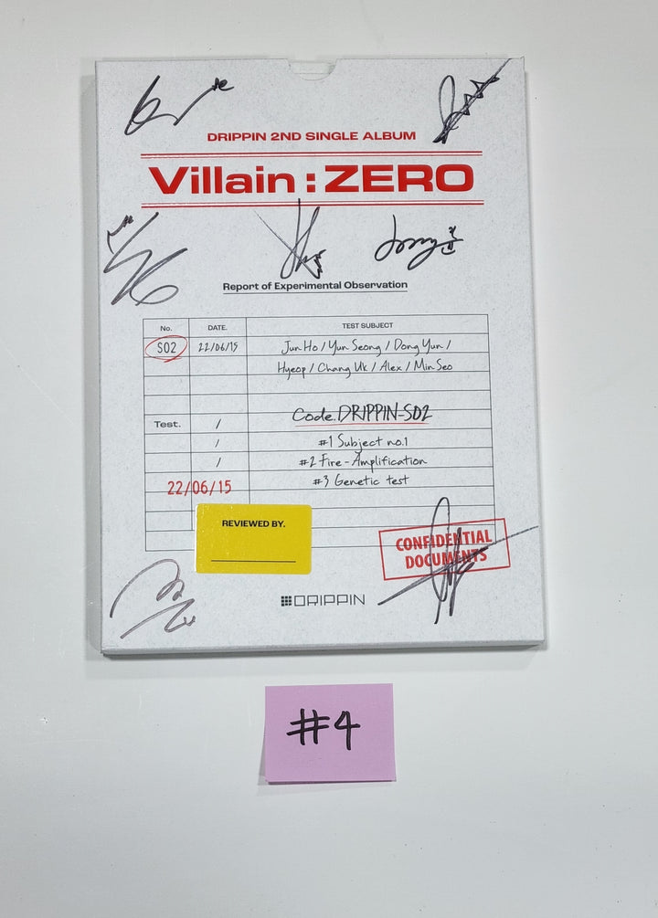 DRIPPIN "Villain : Zero" - Hand Autographed(Signed) Promo Album