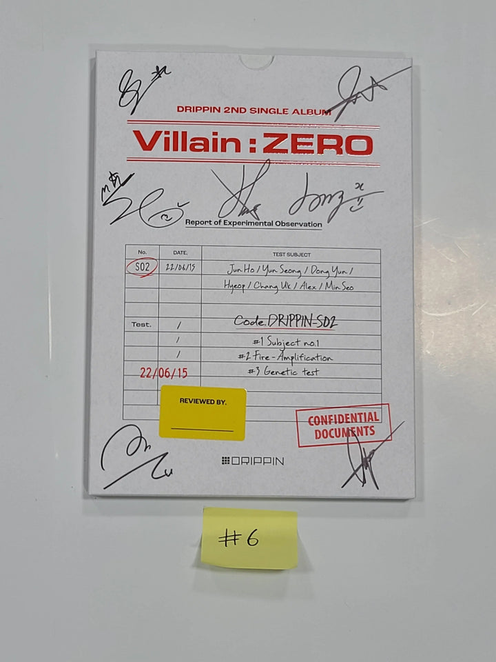 DRIPPIN "Villain : Zero" - Hand Autographed(Signed) Promo Album - HALLYUSUPERSTORE