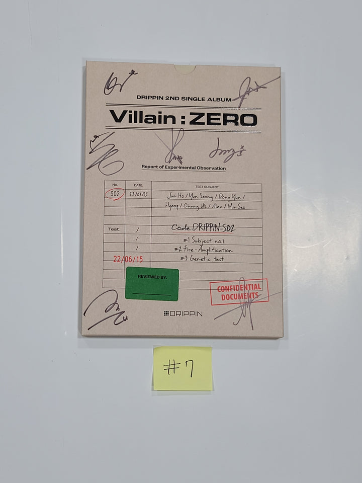DRIPPIN "Villain : Zero" - 친필 사인(사인) 프로모 앨범
