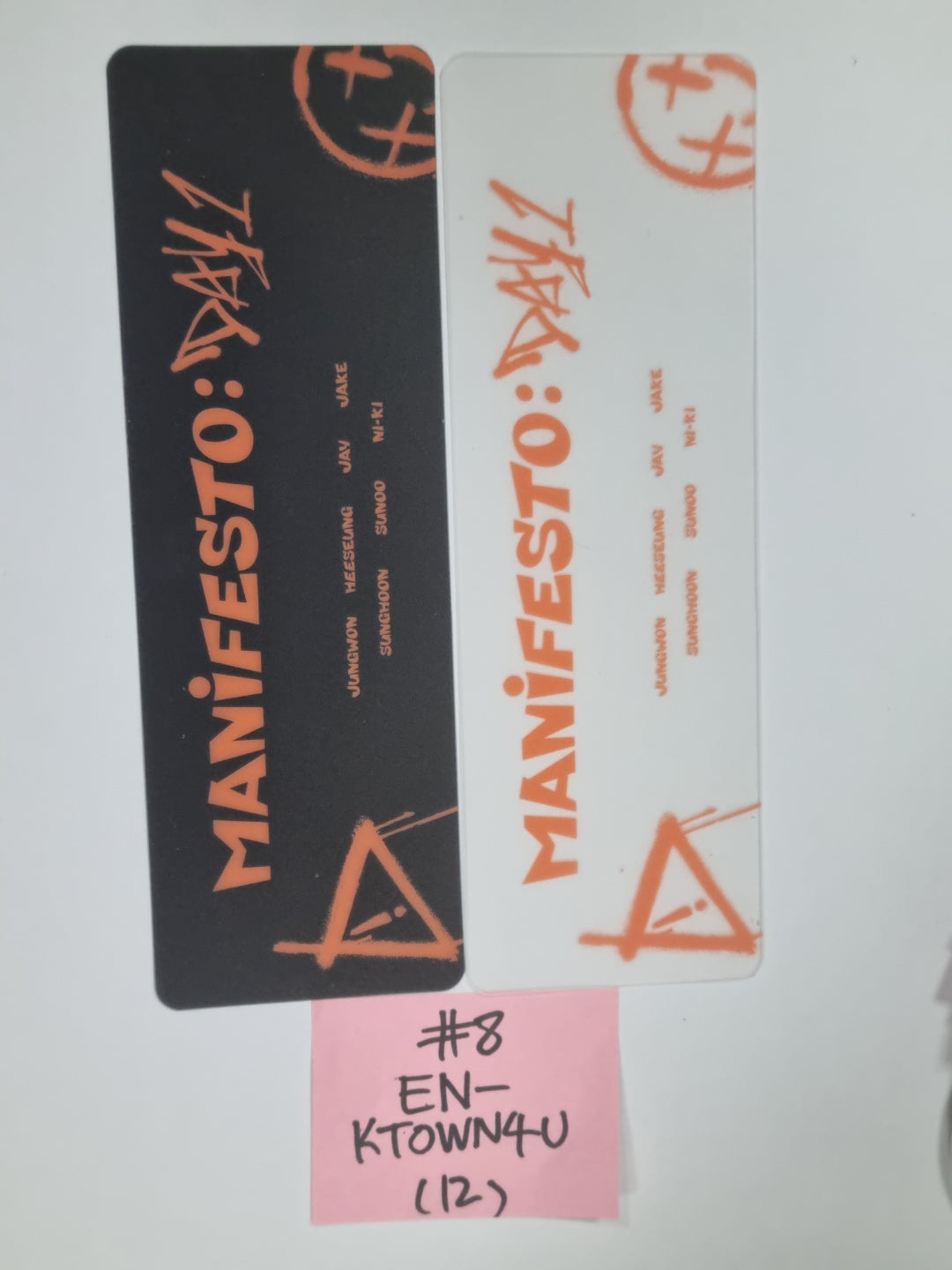 ENHYPEN "MANIFESTO : DAY 1" - Ktown4U 예약판매 혜택 포토카드, 북마크