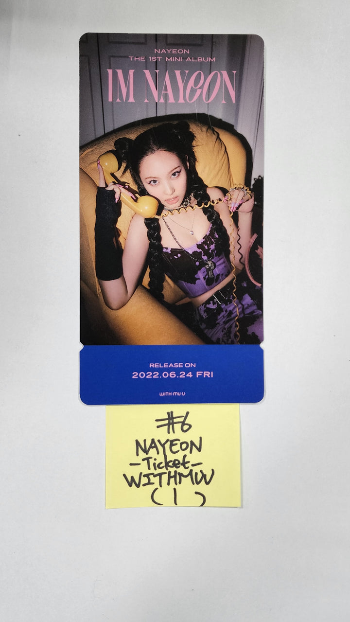 Nayeon "IM NAYEON" - Withmuu Lucky Draw Event PVC Photocard