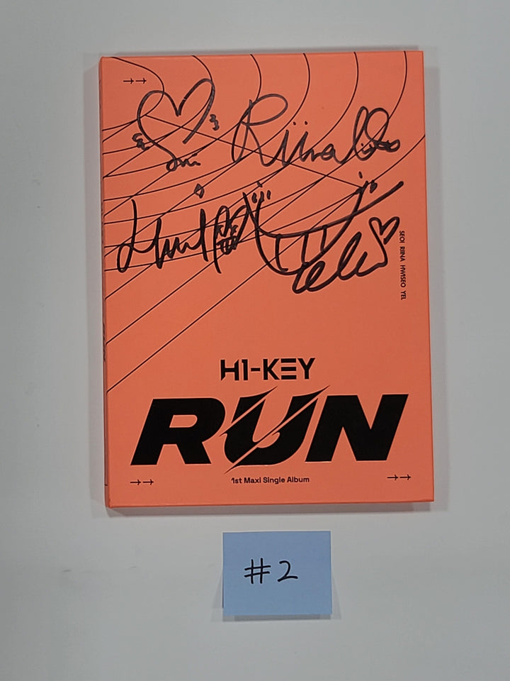H1-Key - 1st Maxi Single "RUN" - Hand Autographed(Signed) Promo Album