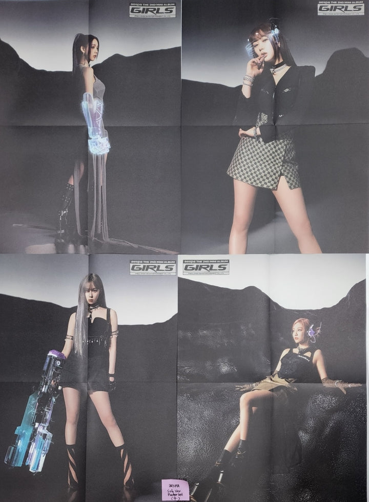 Aespa 'Girls' 2nd Mini - Official Poster Set (4EA)