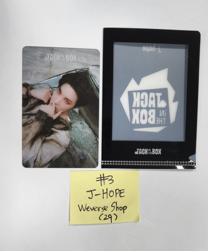 J-Hope (of BTS) "Jack in the Box" - Weverse Pre-Order Benefit Hologram PhotoCard +Transparent PVC Photocard