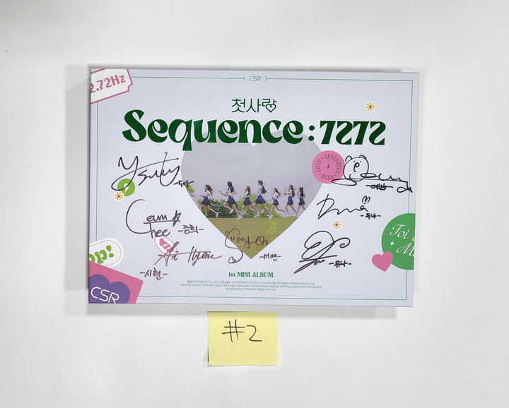 CSR - 1st Mini Album "Sequence : 7272" - Hand Autographed(Signed) Promo Album