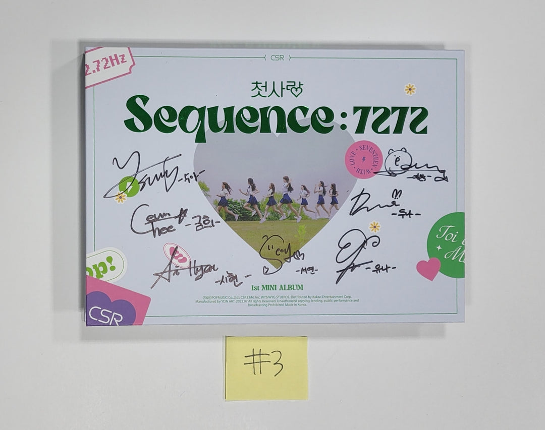 CSR - 1st Mini Album "Sequence : 7272" - 친필 사인(사인) 프로모 앨범
