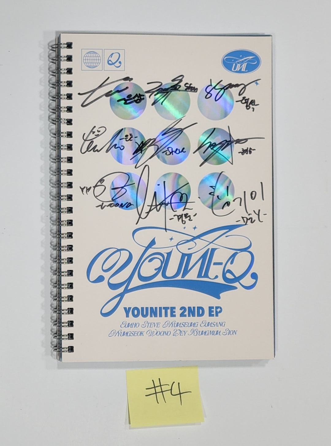 Younite - 2nd Mini Album "YOUNI-Q" - Hand Autographed(Signed) Promo Album