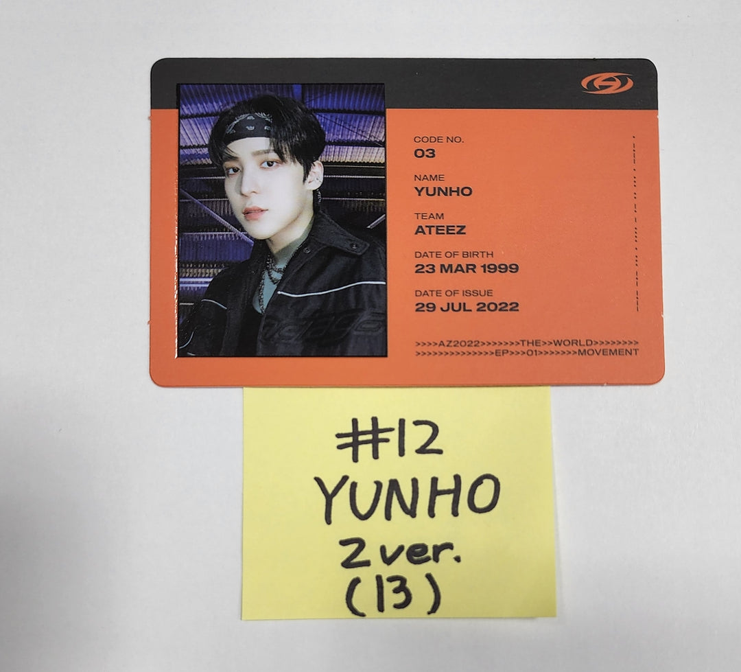 Ateez "The World Ep.1 - MOVEMENT" - Official Photocard (Yun Ho & Yeo Sang)
