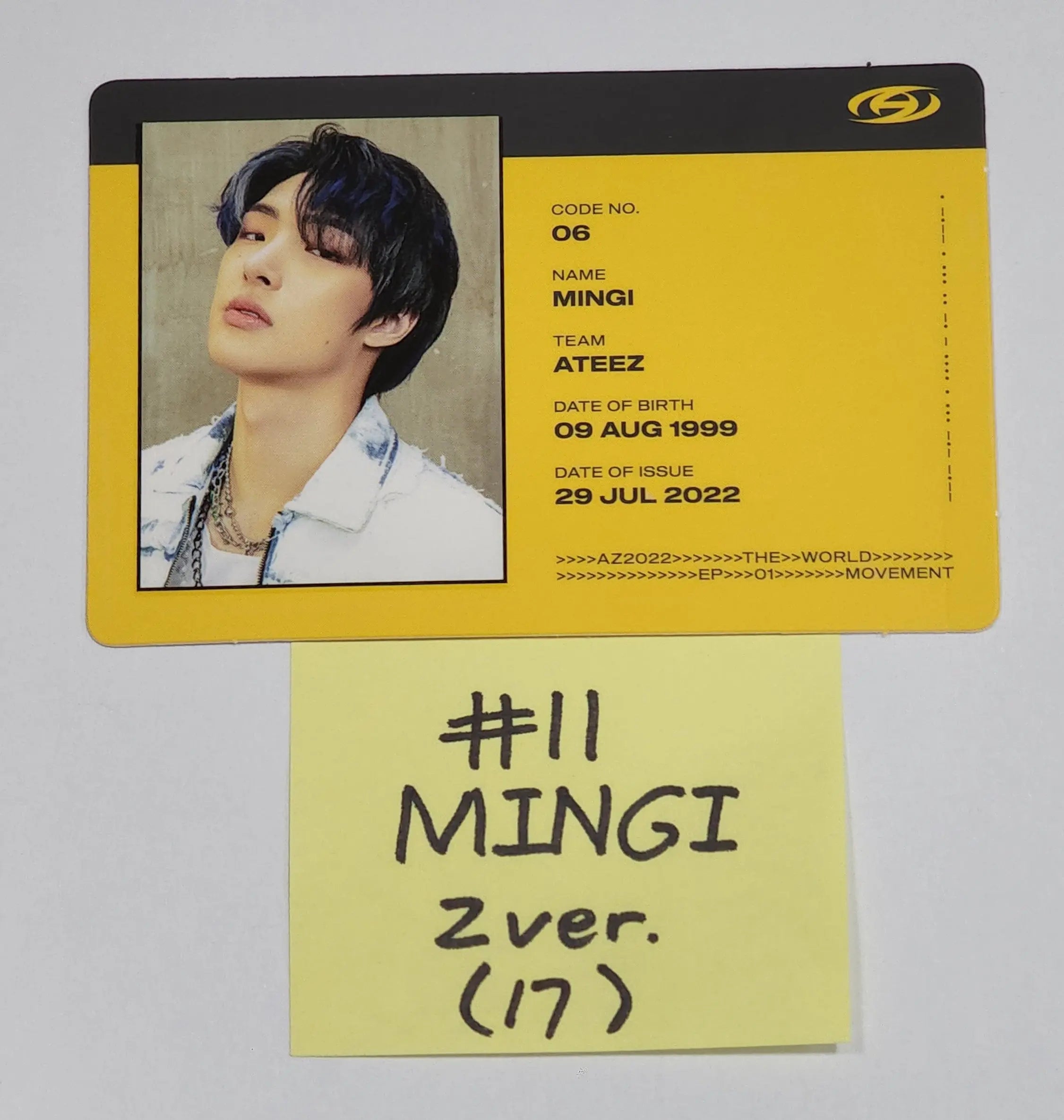 K-POP+アジア ATEEZ - ATEEZ 1ST ANNIVERSARY MINGI RARE Photo ATEEZ Mingi Guerrilla Movement TOWER RECORDS JAPAN Official