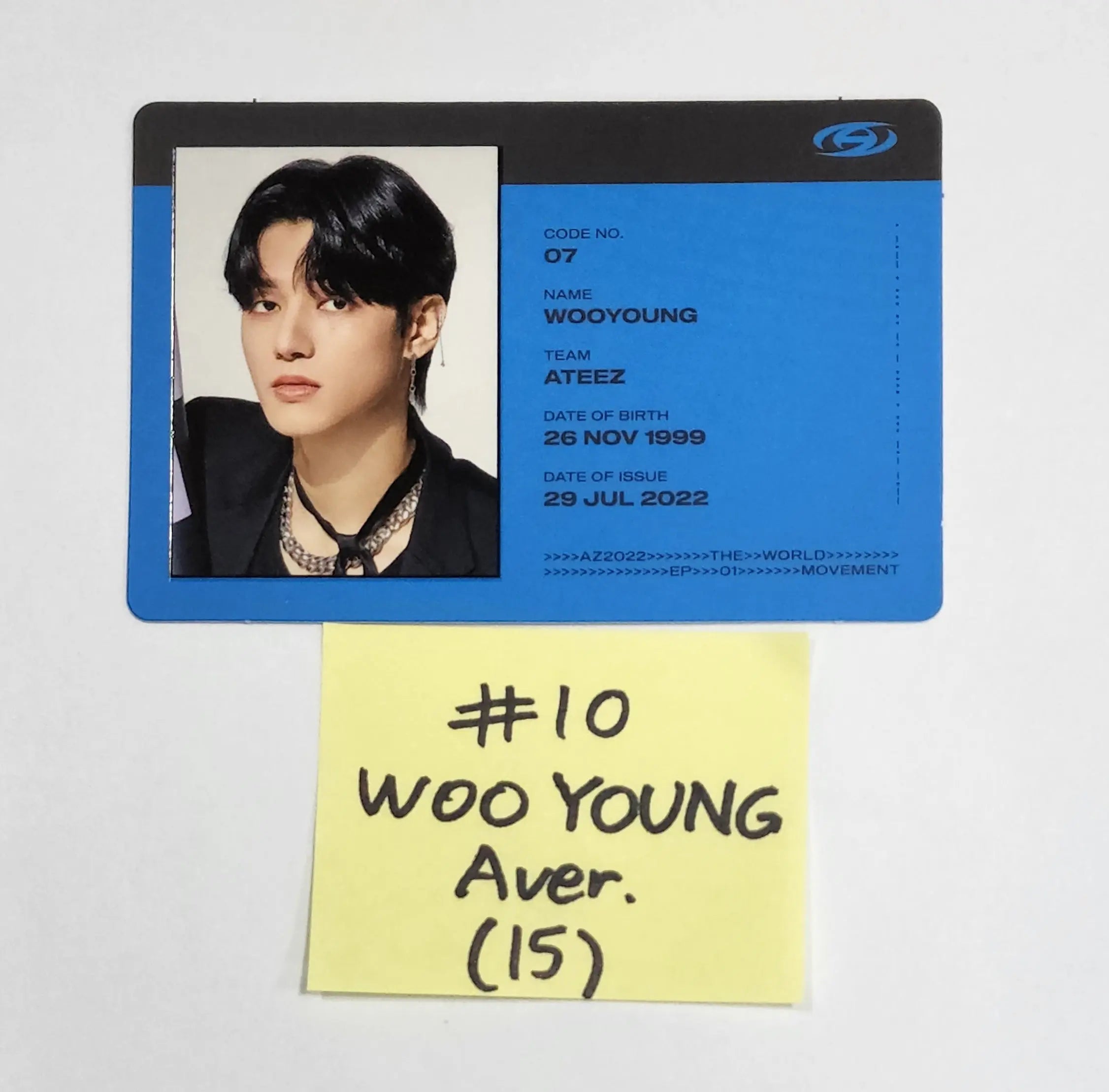 ATEEZ Wooyoung Wonderwall 2022 MD Official Photocard Round 2