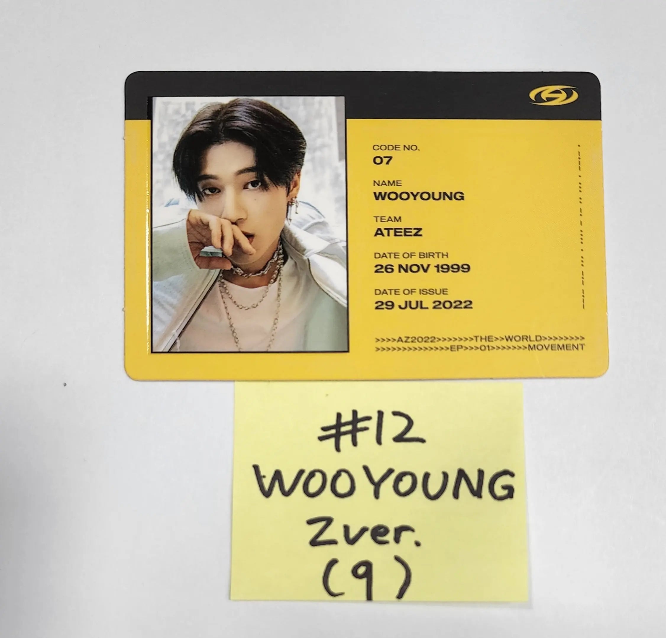 ATEEZ Wooyoung Wonderwall 2022 MD Official Photocard Round 2