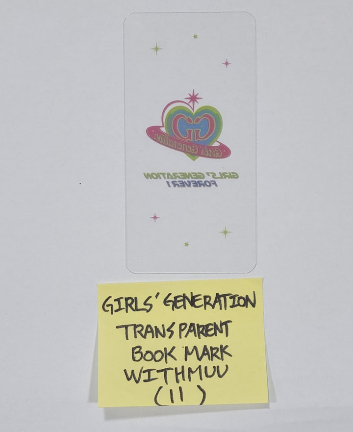 SNSD Girls' Generation "FOREVER 1" 7th Album - Withmuu Pre-Order Benefit Logo Clear Book Mark
