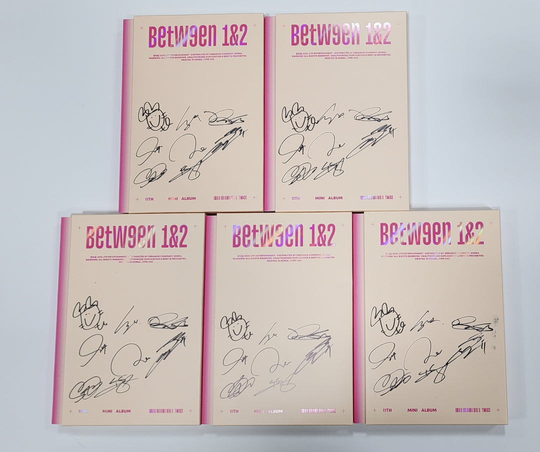 Twice "BETWEEN 1&2" 11th Mini Album - Hand Autographed(Signed) Promo Album (Sealed)