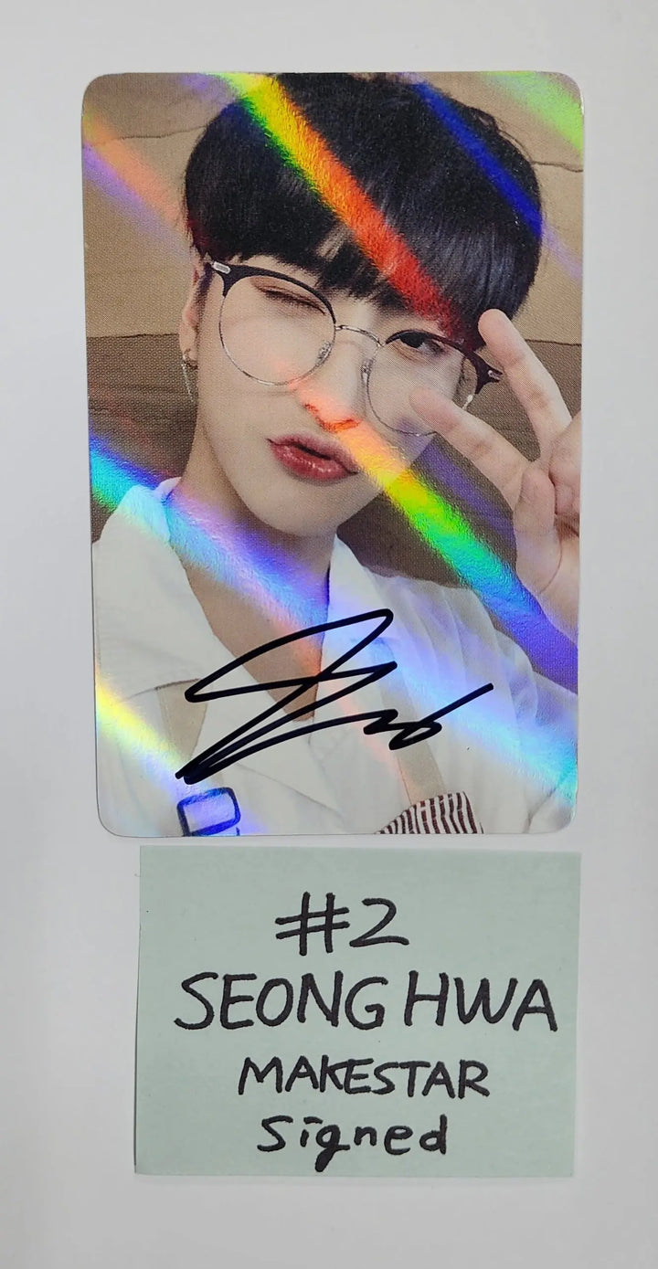 Ateez "The World Ep.1 - MOVEMENT" - Hand Autographed(Signed) Photocard (Makestar Event Round 2) - HALLYUSUPERSTORE