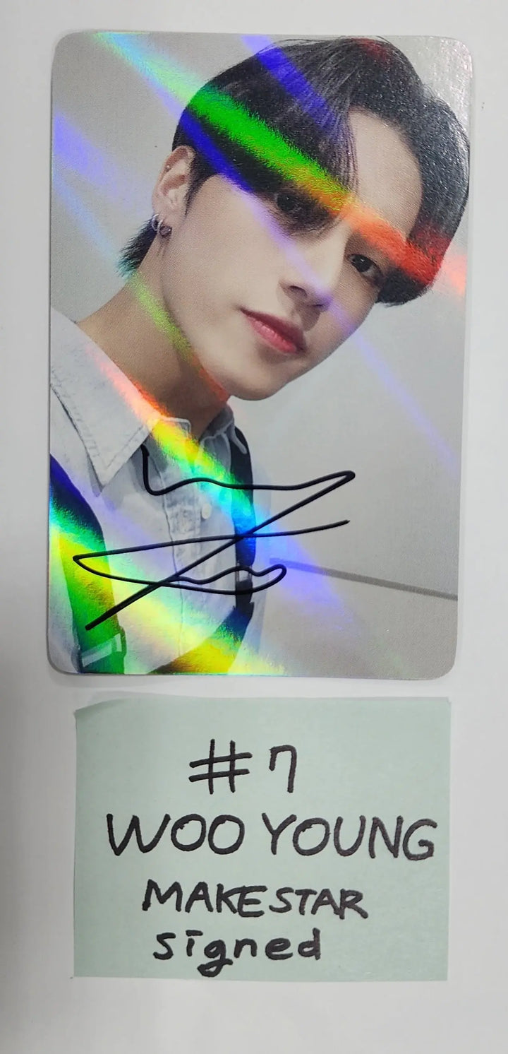 Ateez "The World Ep.1 - MOVEMENT" - Hand Autographed(Signed) Photocard (Makestar Event Round 2) - HALLYUSUPERSTORE