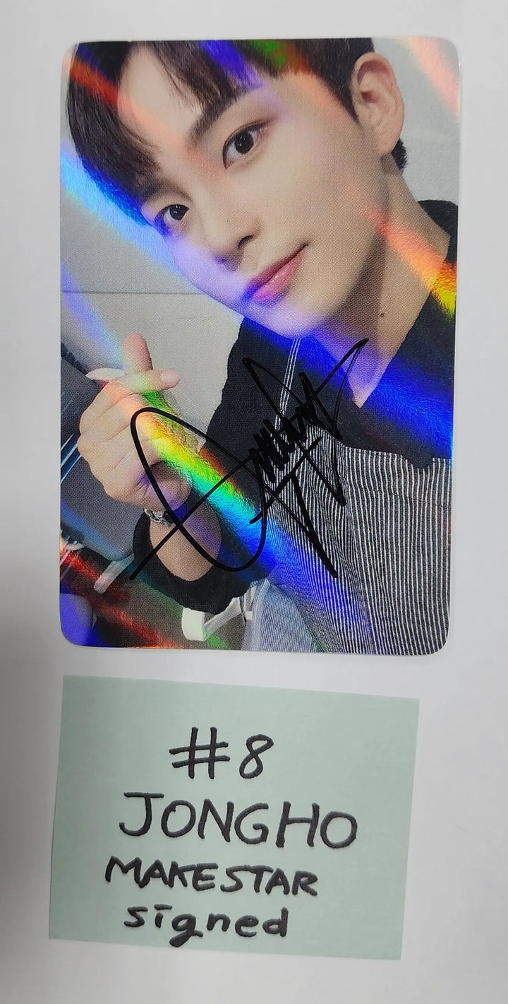 Ateez "The World Ep.1 - MOVEMENT" - Hand Autographed(Signed) Photocard (Makestar Event Round 2) - HALLYUSUPERSTORE