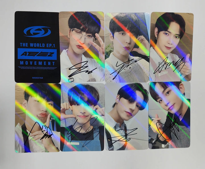Ateez "The World Ep.1 - MOVEMENT" - Hand Autographed(Signed) Photocard (Makestar Event Round 2) - HALLYUSUPERSTORE