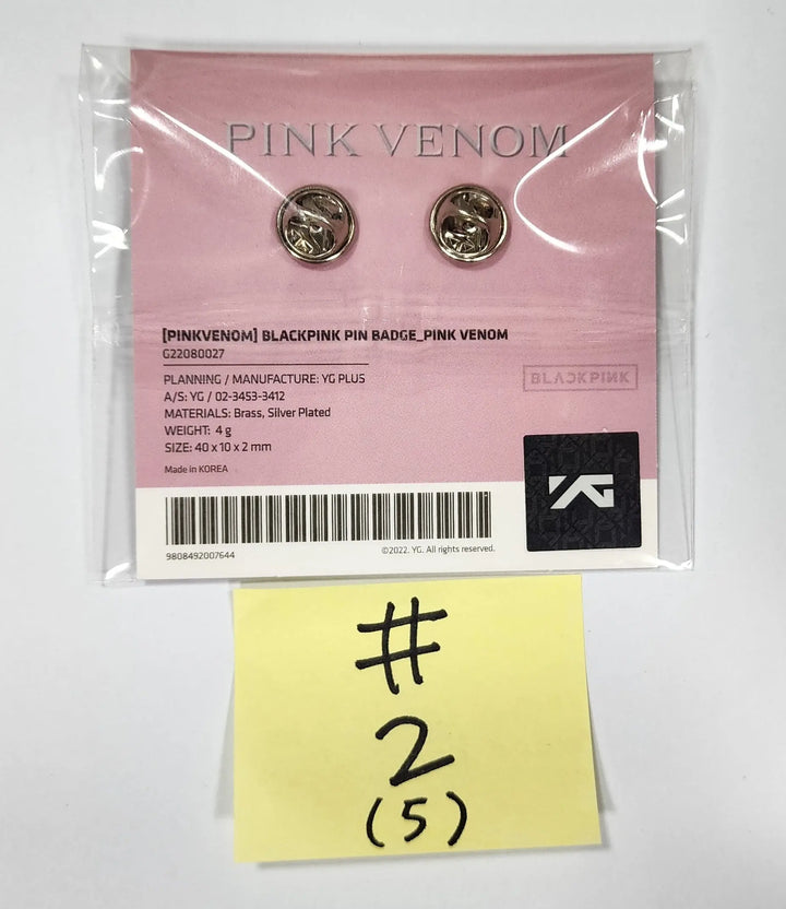 Black Pink "PINK VENOM" - Official Pin Badge - HALLYUSUPERSTORE