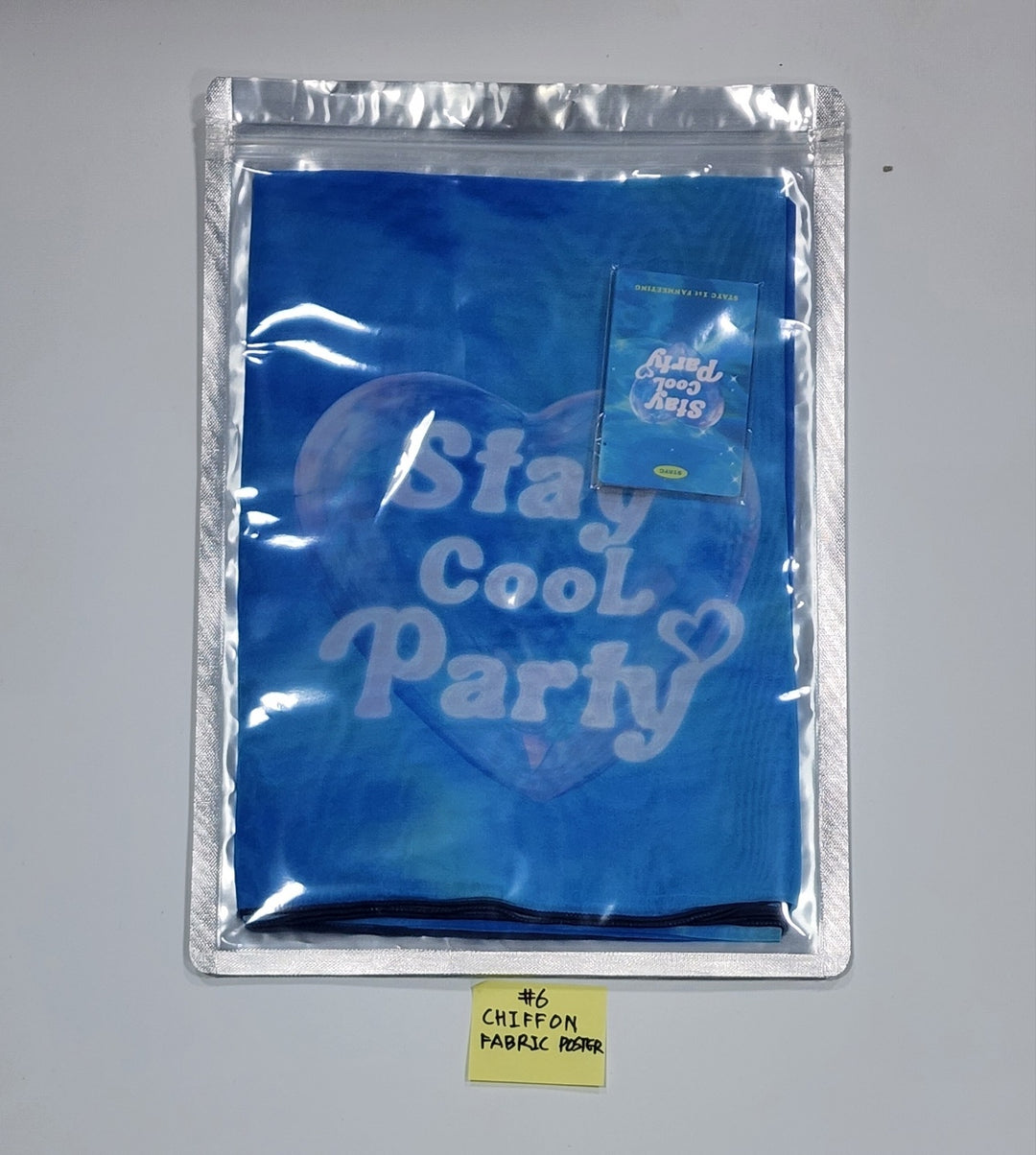 STAYC "Stay cool party" - Official MD (we need love Badge, chiffon fabric Poster, card holder Key Ring, Stay cool Party Badge, TYVEK ECO BAG, Profile & ID Card Set)