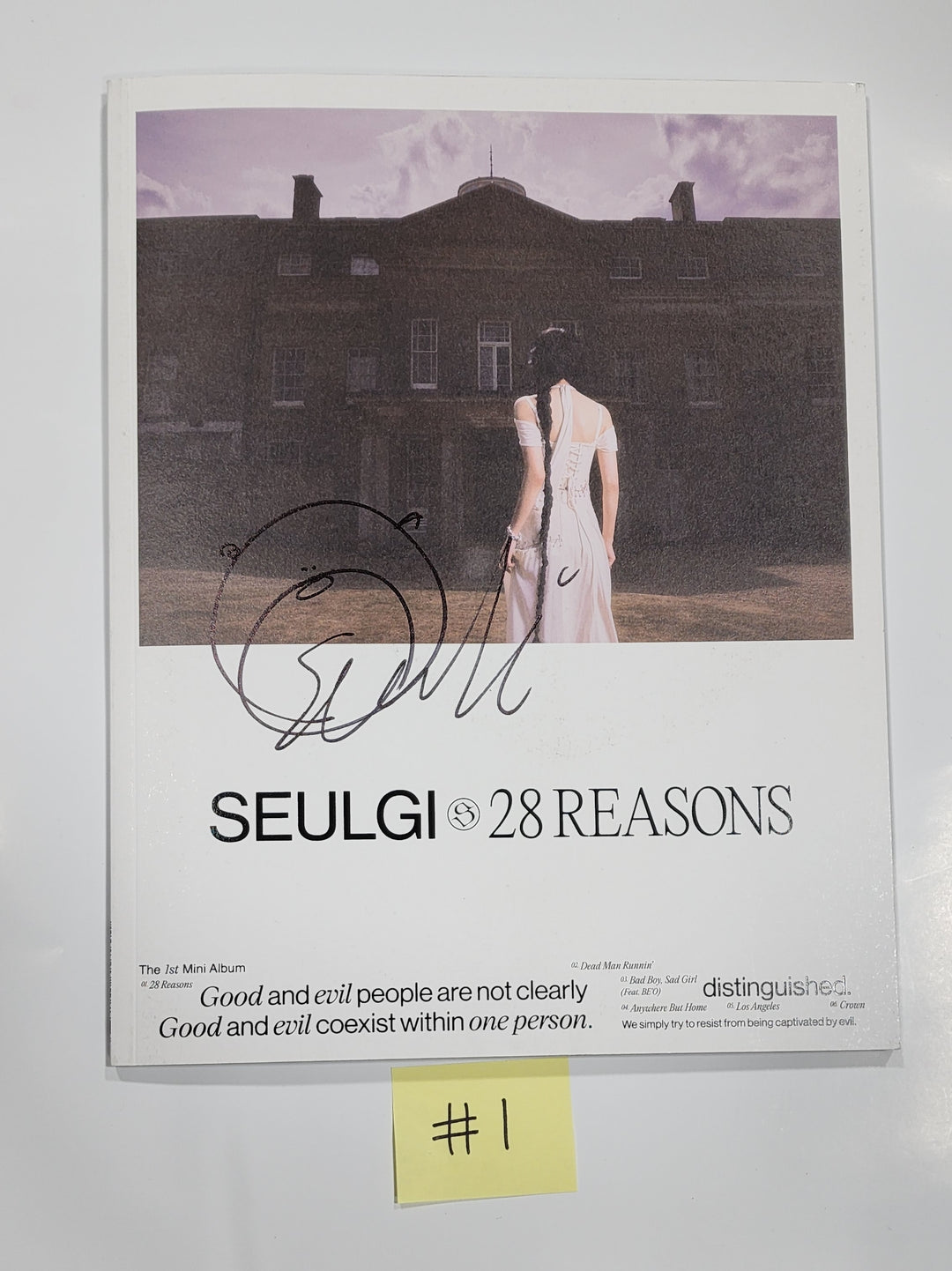 SEULGI (of Red velvet) "28 Reasons" - Hand Autographed(Signed) Promo Album - HALLYUSUPERSTORE